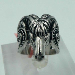 Sz 7 Rams Head Ring